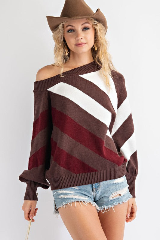 Asymmetrical Bold Sweater